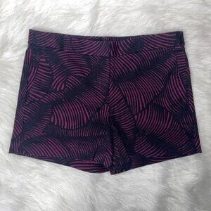 Ann Taylor Pink and Navy Palm Leaf Printed Shorts - Size 4